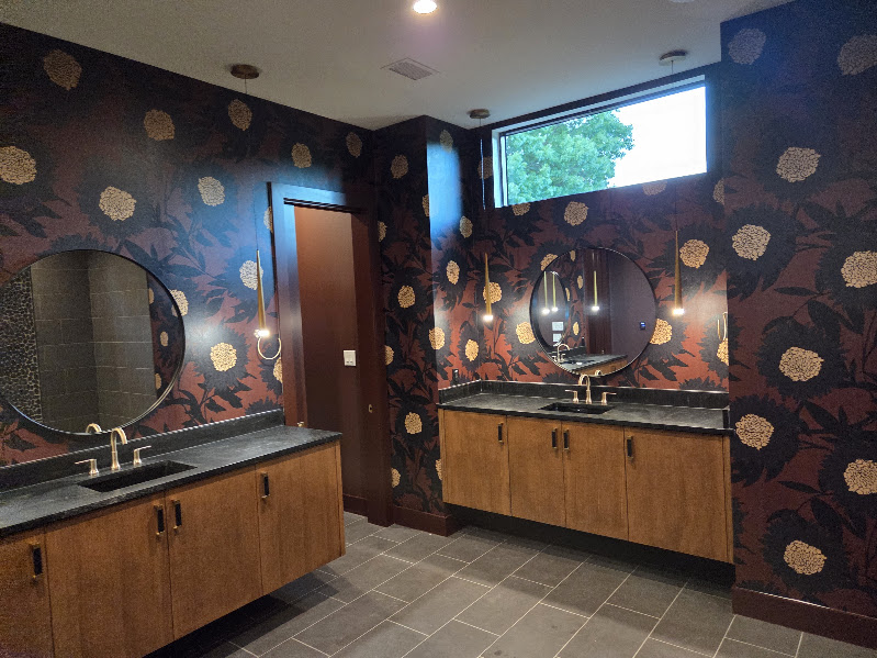 Moody Floral Master Vanity Wallpaper