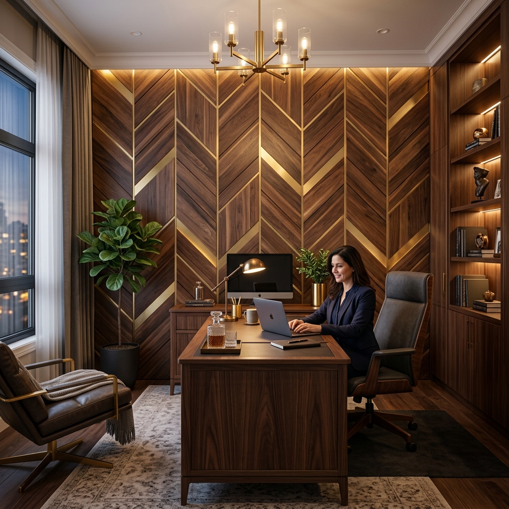Luxury Office Accent Wall