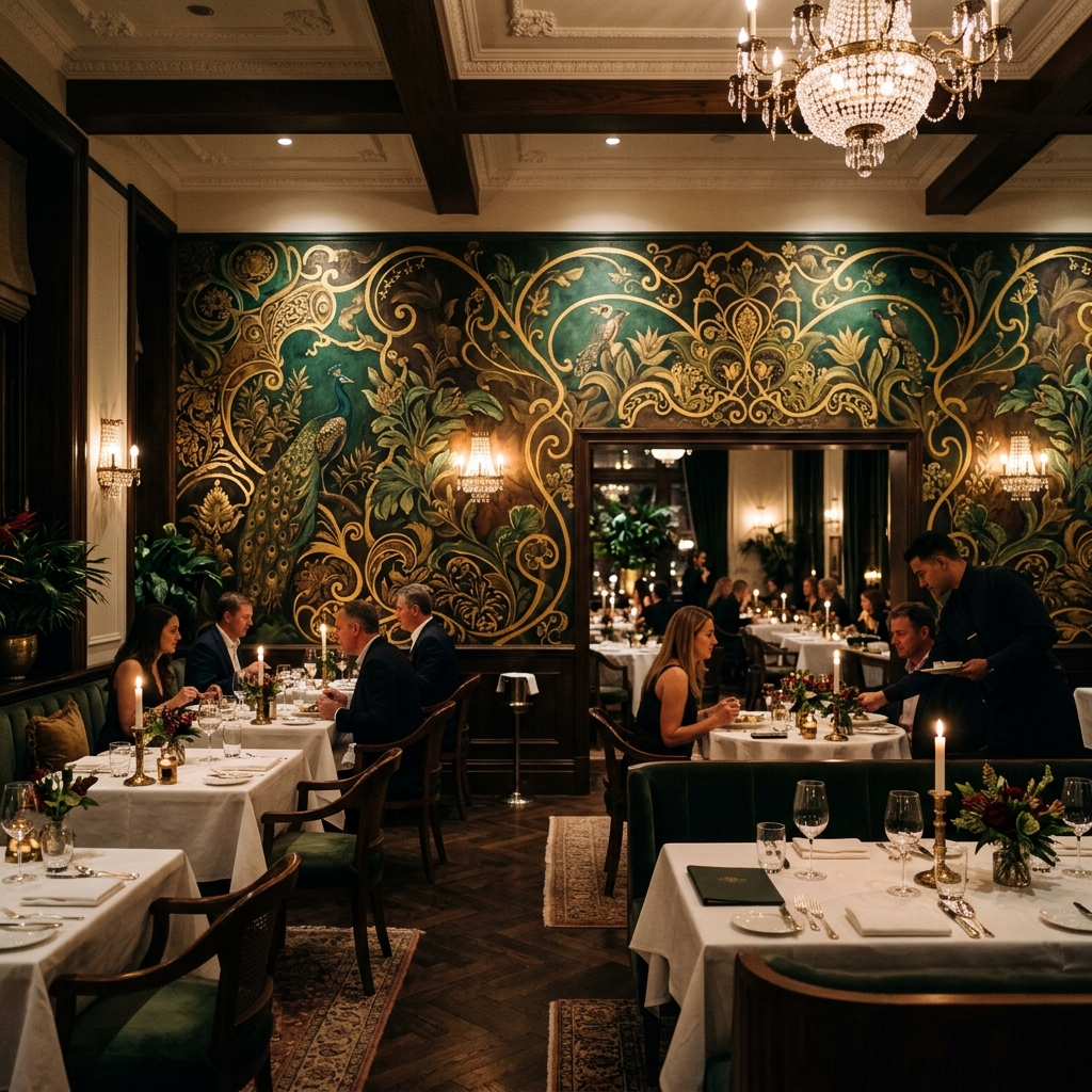 Restaurant Feature Wall Mural